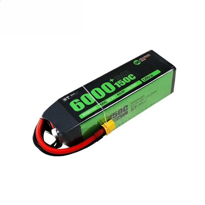 6000mAh 150C 22.2V 6S LiPo Battery XT60 Plug for FPV Racing Drone RC Quadcopter Helicopter Car Boat Parts 6S Rechargeable Pack