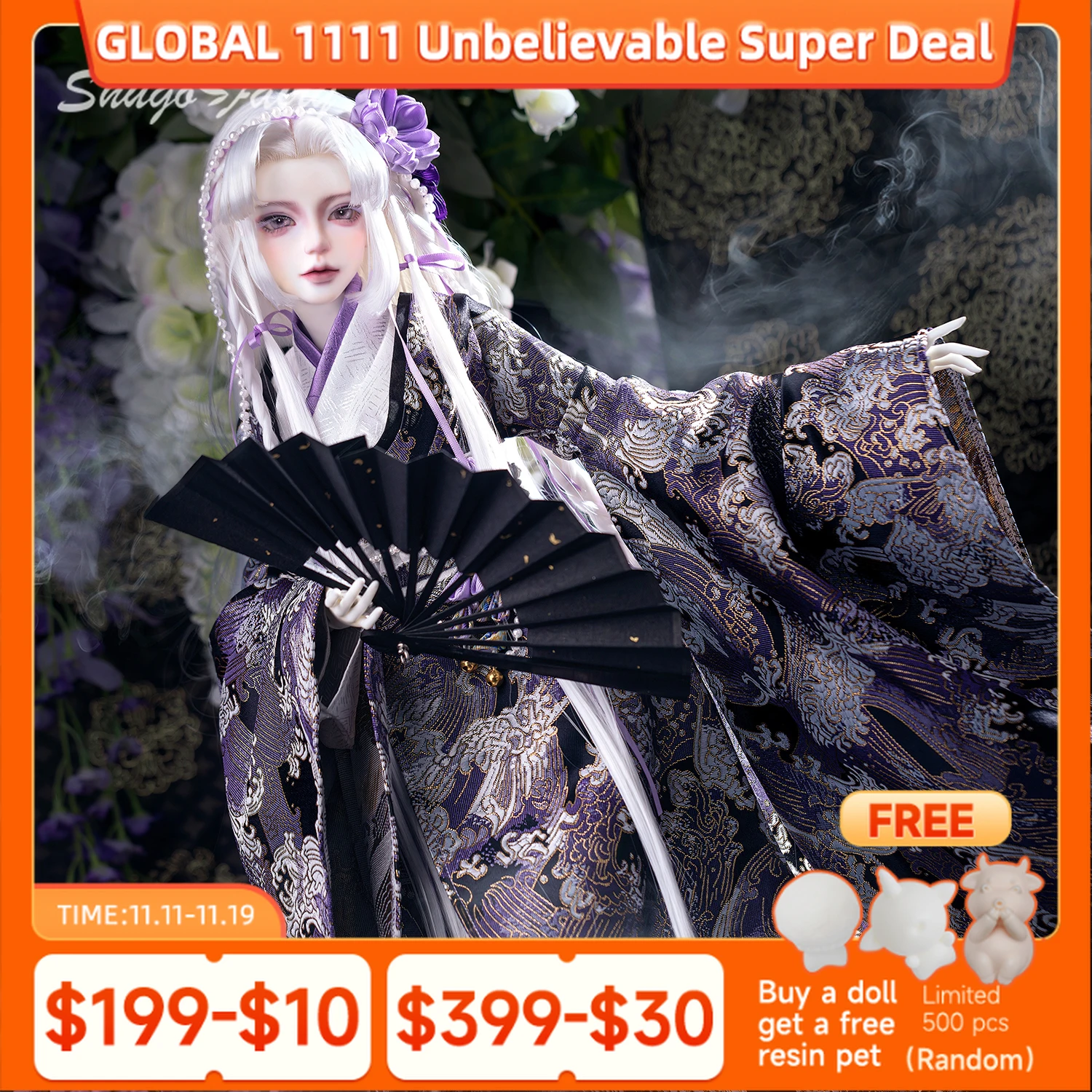 

Кукла BJD 1/3 Zhihui Fullset C, японская криминальная семейная дочь Yakuza, кимоно принцессы в стиле Shuga Fairy, фигурка из смолы