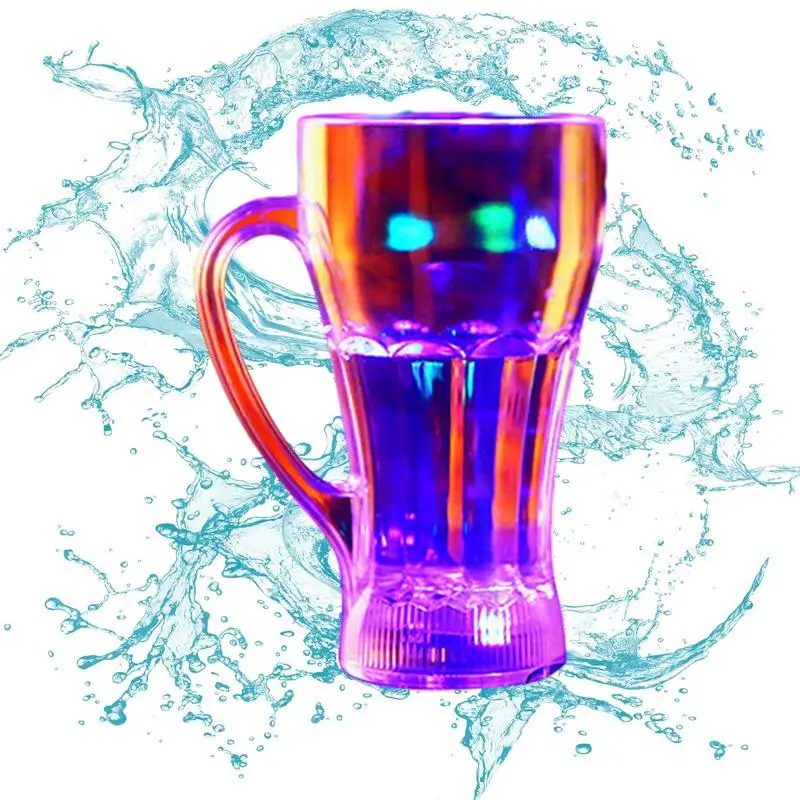 Light Up Cups Durable Glow In The Dark Mugs Party Drinking Glass Reusable Champagne Beer Cups Bars Night Part Mugs For Bars