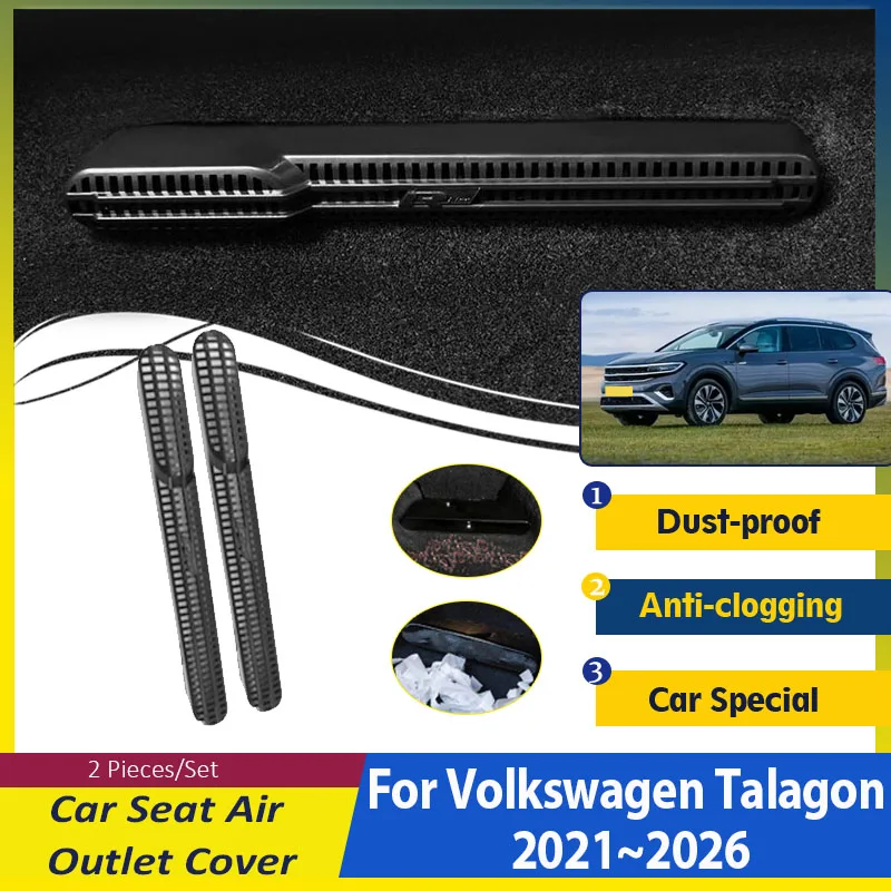 

Car Air Outlet Covers For Volkswagen VW Talagon 2021 2022 2023 2024 2025 2026 Seat Conditioner Vent Mould Film Strip Accessories