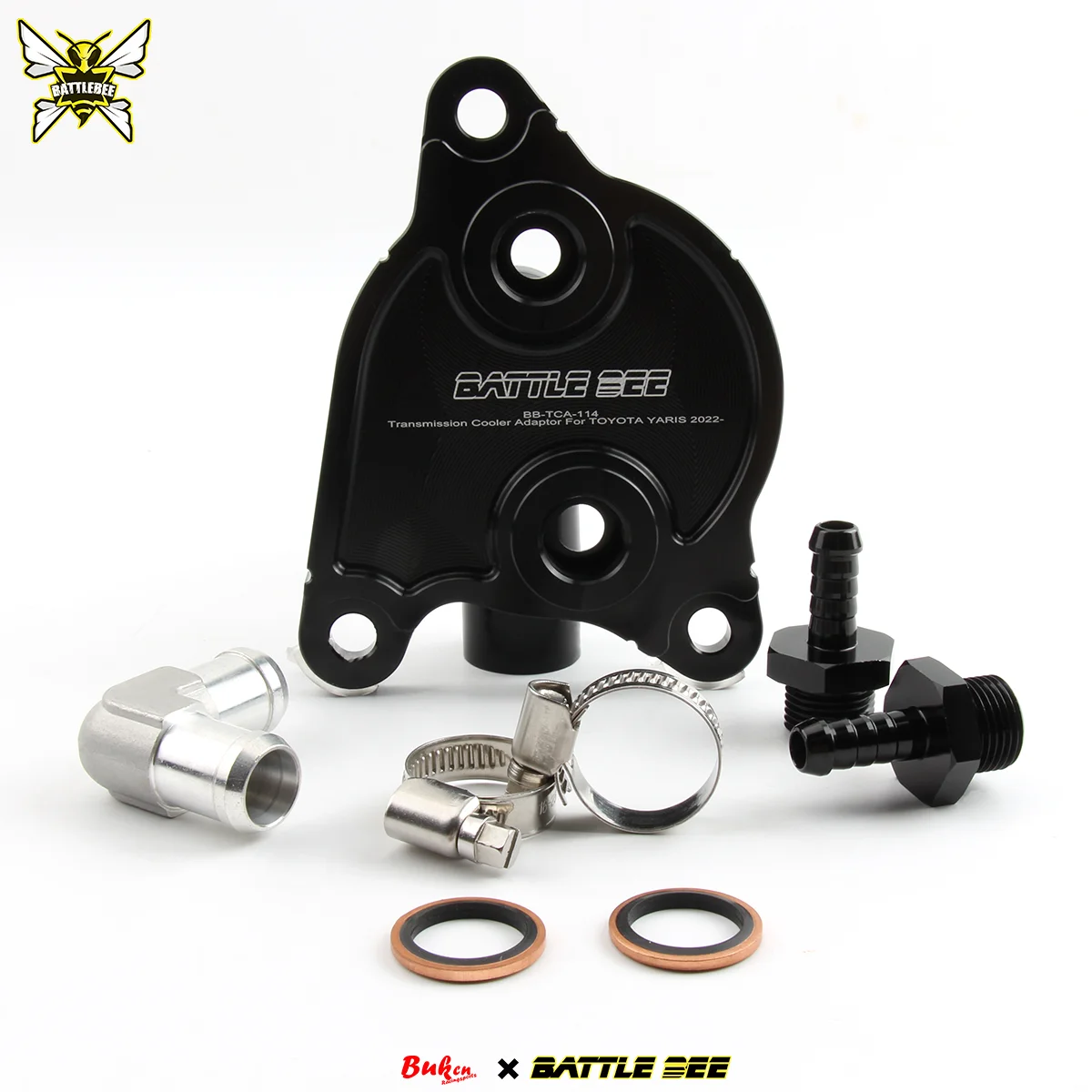2026 Hot 33490B2030 Aluminum Alloy Gearbox Transmission Oil Cooler Radiator Adapter New BATTLE BEE 2022 Altis CVT BB-TCA-114