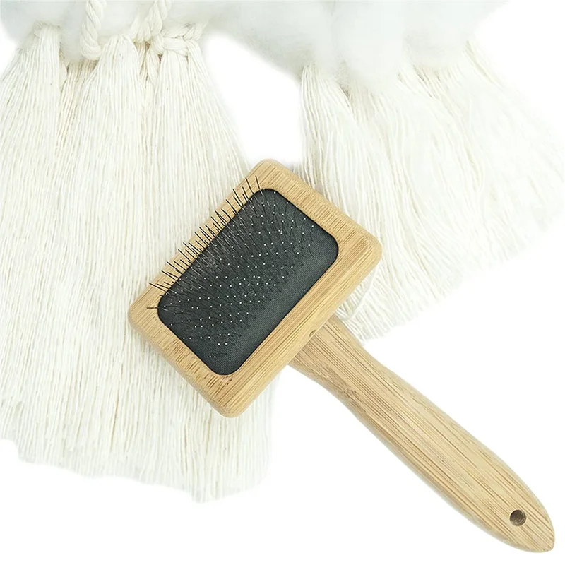 

ABUF-3X Tapestry Weaving Comb Macrame Slicker Brush Cotton Rope Open Knot Comb Knitting Accessories DIY Braided