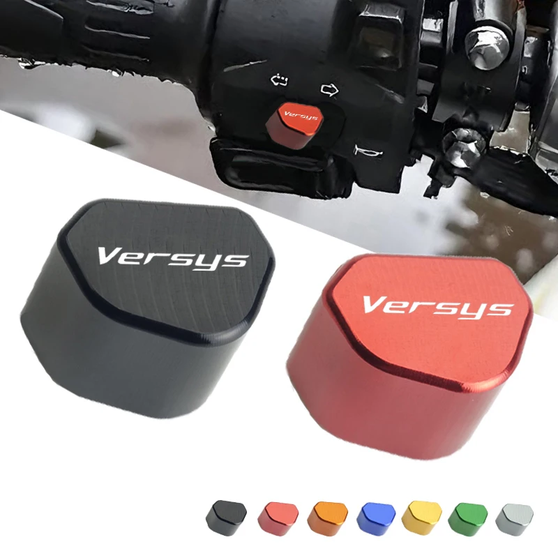 CNC الألومنيوم دراجة نارية التبديل زر بدوره إشارة التبديل مفتاح كاب لكاواساكي Versys 300 650 1000 Versys650 Versys1000 2015-2025