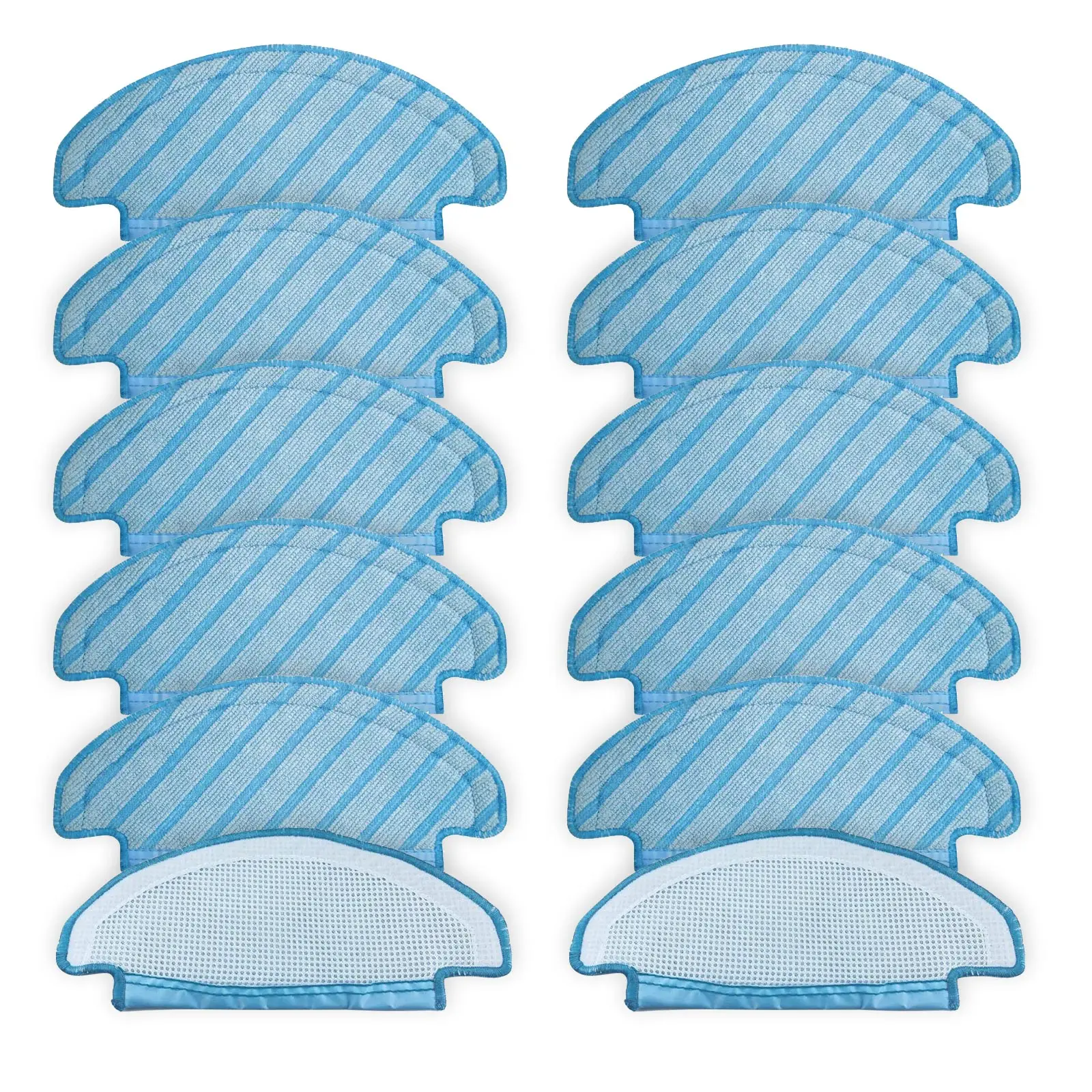 12pcs Reusable Blue Sweeping Robot Rag Fit for Ecovacs Deebot Ozmo, Washable Cloth Mop Pads Set