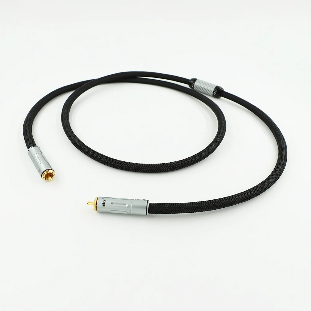 pure silver coaxial audio cable 75 Ω subwoofer cable output SPDIF digital decoding TV power amplifier 5.1 audio cable