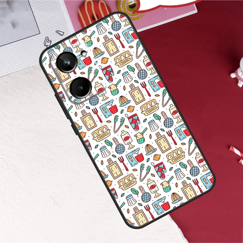 Cooking Chef Knives For Realme 10 11 12 13 14 Pro Plus GT6 GT7 15 Pro C61 C67 C63 C71 C55 C51 C65 C53 C75 Case