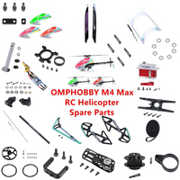 OMPHOBBY M4 Max RC Helicopter Spare Parts ESC Servo Hood Propeller Landing Gear Tailpipe Tail Wing Spindle Belt Rotor Clamp