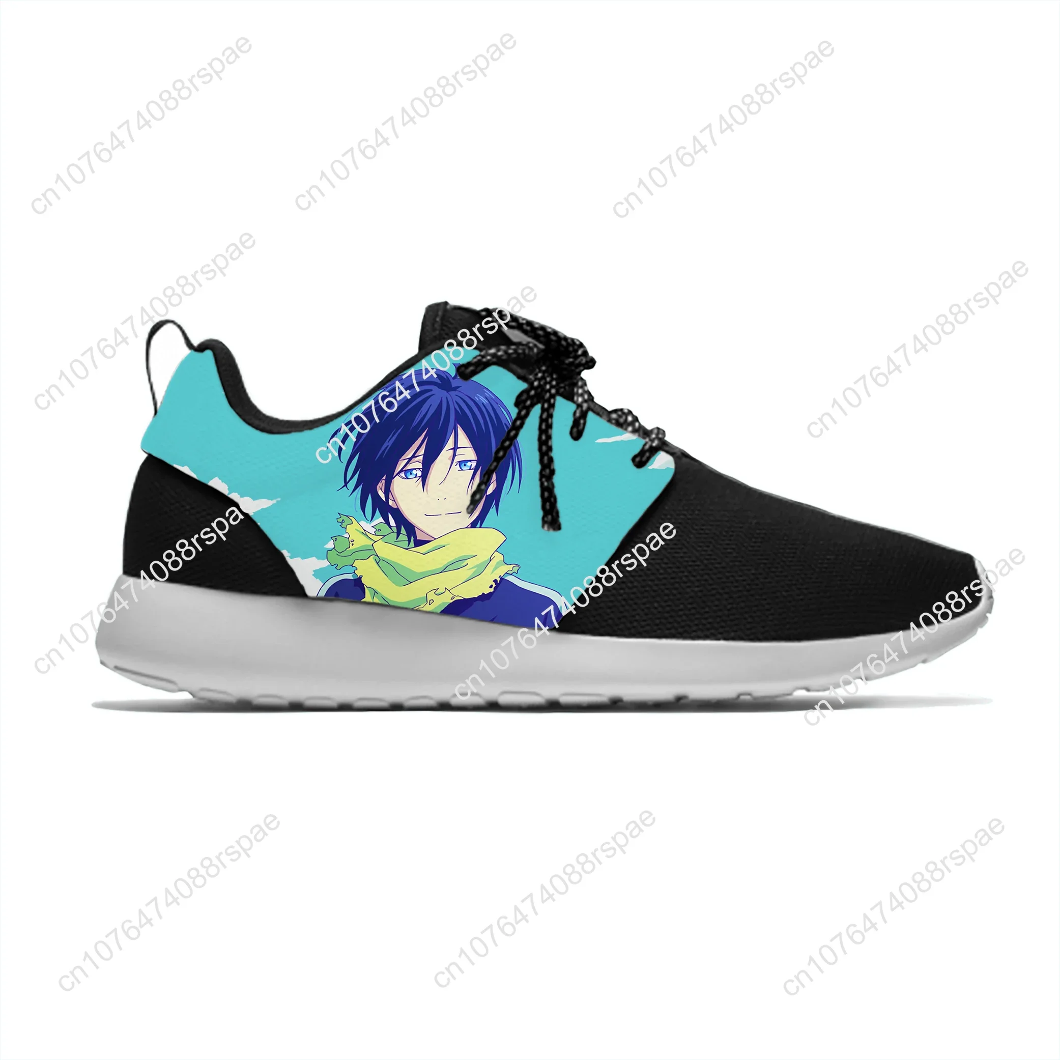 Sepatu Anime Jepang Manga kartun Noragami Yato Fashion olahraga sepatu lari kasual bersirkulasi ringan 3D cetak Sneakers Pria Wanita