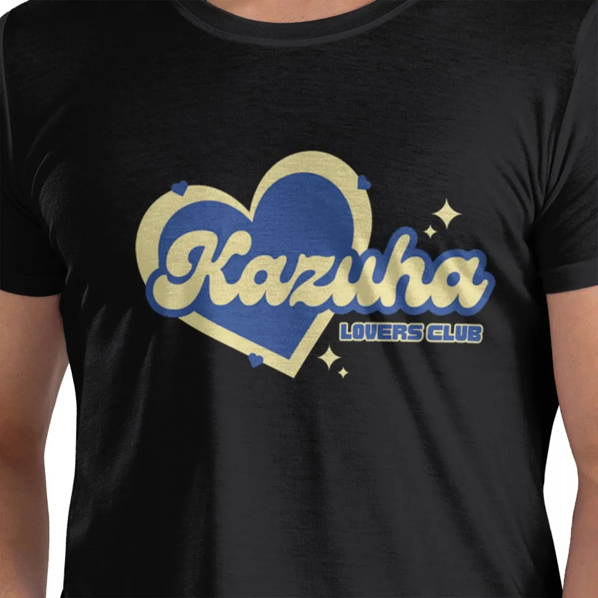 

Kazuha Lovers Club 100% Cotton T-Shirt Men's Oversized T Shirts Men Round Neck Short Sleeve S-6XL