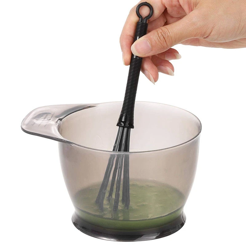 Herramienta profesional para teñir el cabello, 5 uds., adecuada para salón y hogar, cepillo para teñir el cabello, peine, tazón para colorear, mezclador de tinte negro