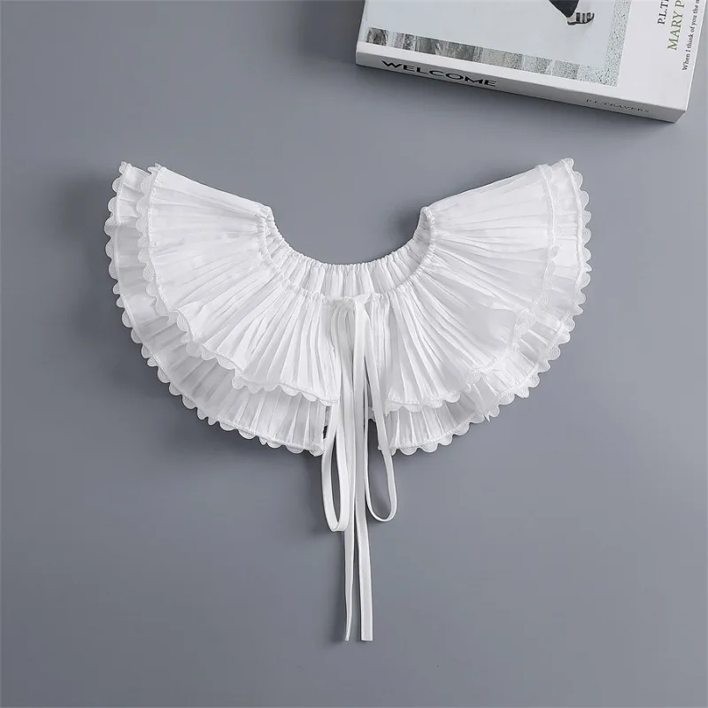 Sommerkleid, weißes Hemd, abnehmbarer Kragen, Schal für Damen, gefälschter Kragen, Schulterwickel, kleiner Cape-Schal, falscher Kragen