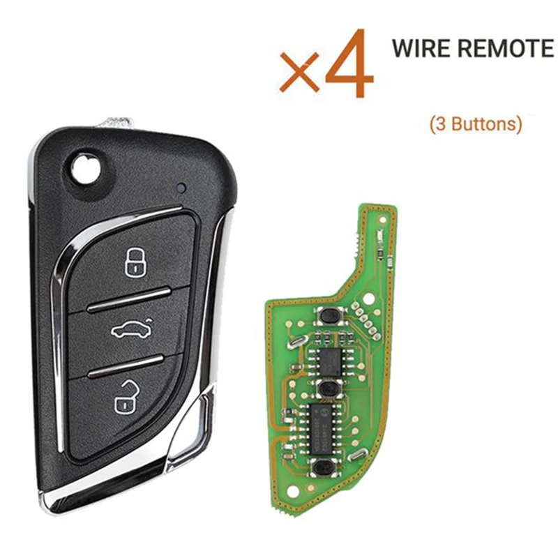

Universal Remote Key Wire 4Pcs XKLKS0EN XKLKSOEN For VVDI Key Tool LEI, KSS Lexus Style 3 Buttons