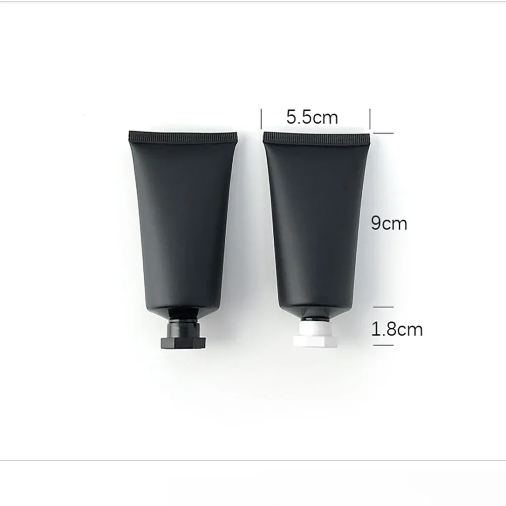 50 ml 50 g mattschwarze weiche Tube Hautpflegecreme Körperlotion nachfüllbare Quetschflasche leerer Kosmetikbehälter