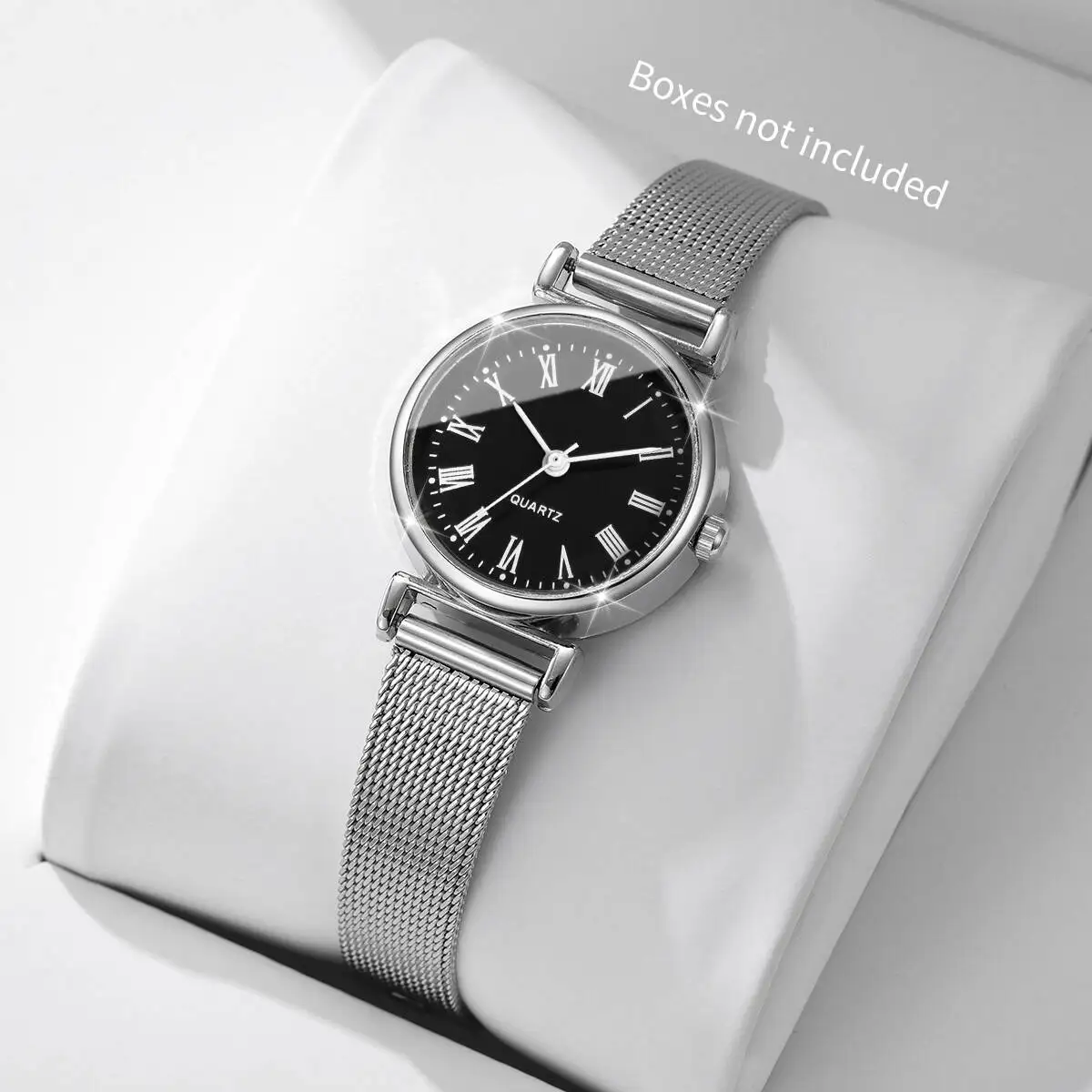 Fashion Roma Dial Women Quartz Watch Casual Mesh Band Ladies Wristwatches Reloj Mujer（Without Box）