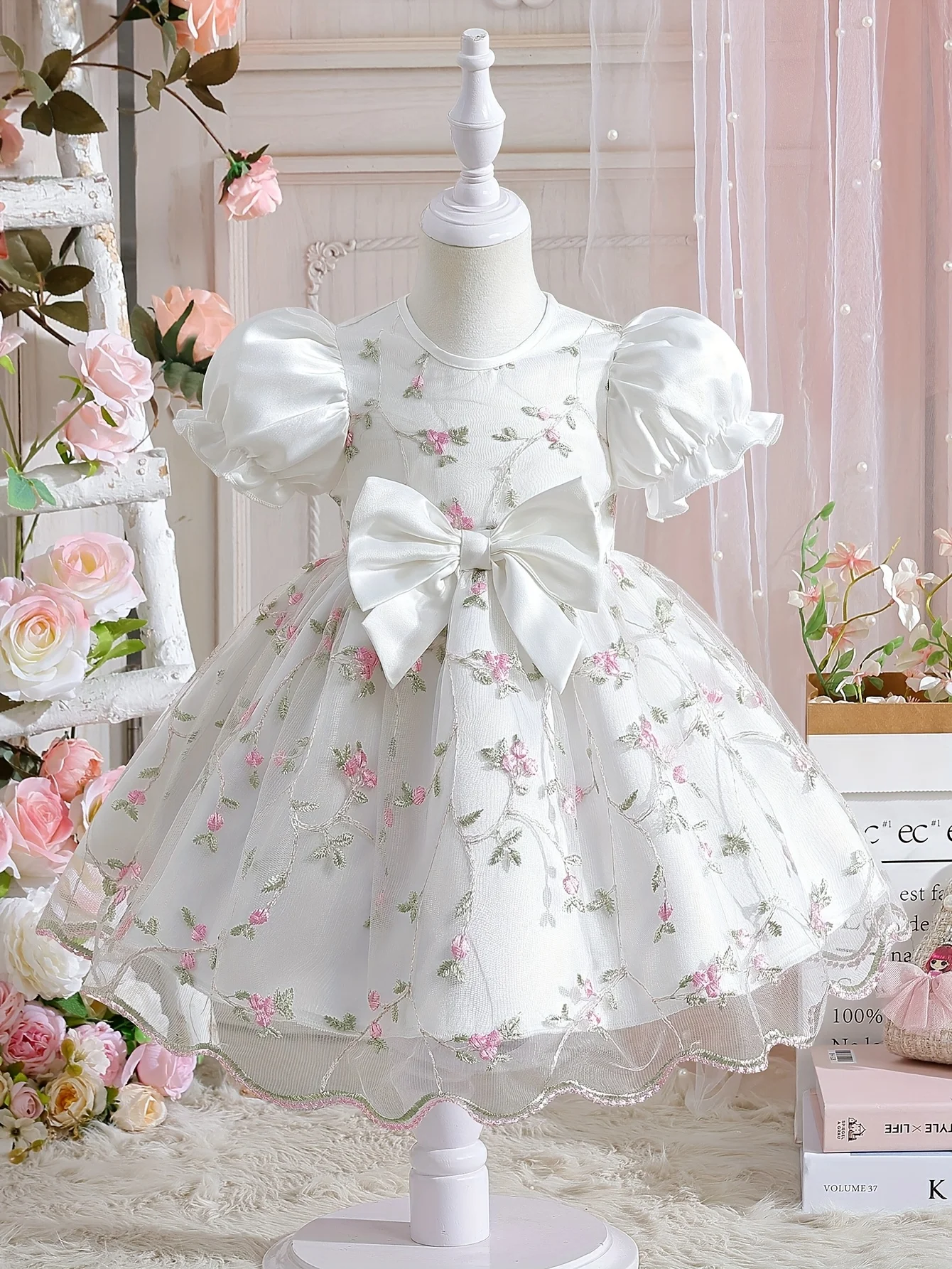 

Платье для Рамадана для маленьких девочек: тюлевое платье с большим бантом — подарок на день рождения для маленьких девочек на День святого Валентина, официальный наряд для малышей