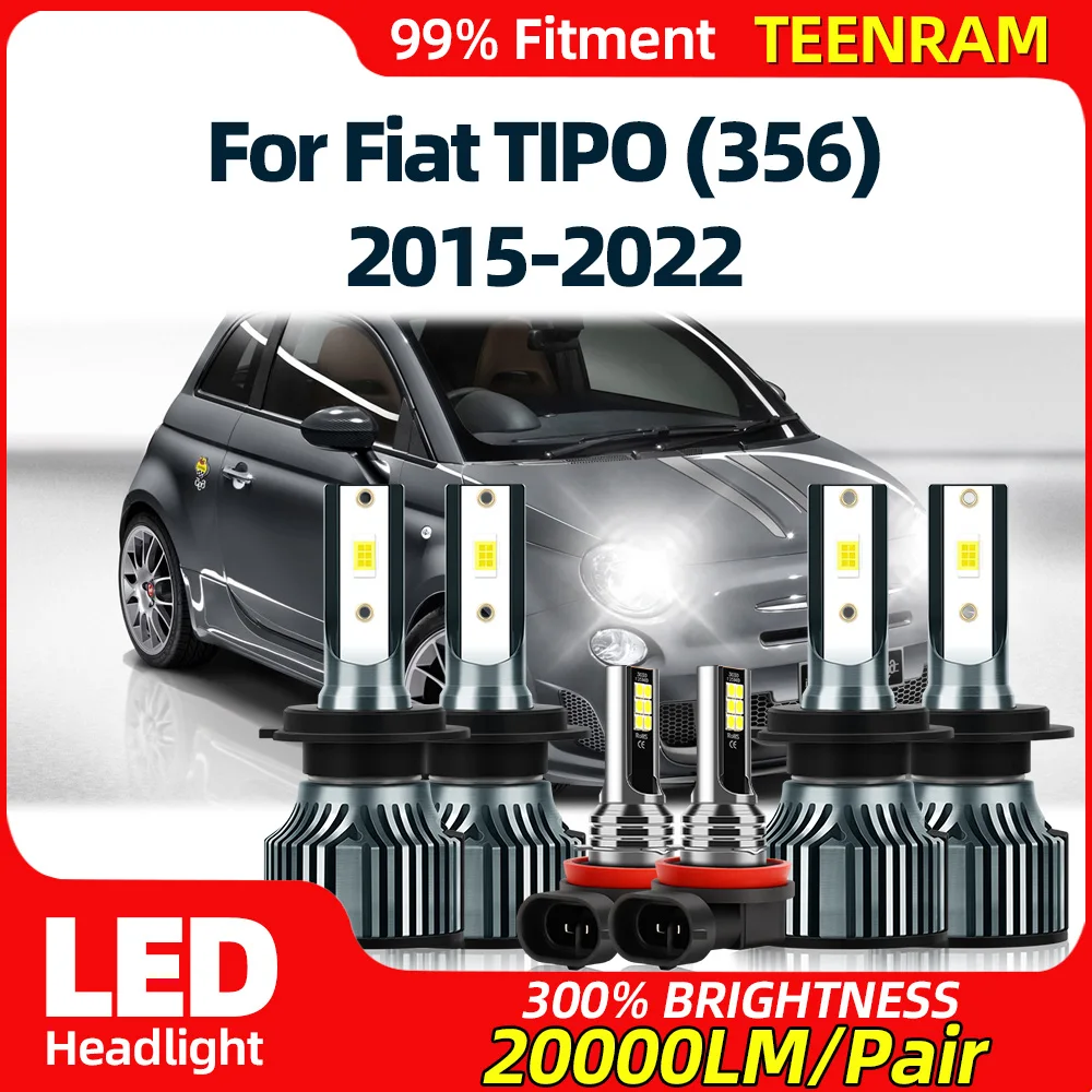 

LED Car Headlight 60000LM Canbus No Error Auto Light Bulb 6000K Fog Lamp 12V For Fiat TIPO (356) 2015-2018 2019 2020 2021 2022