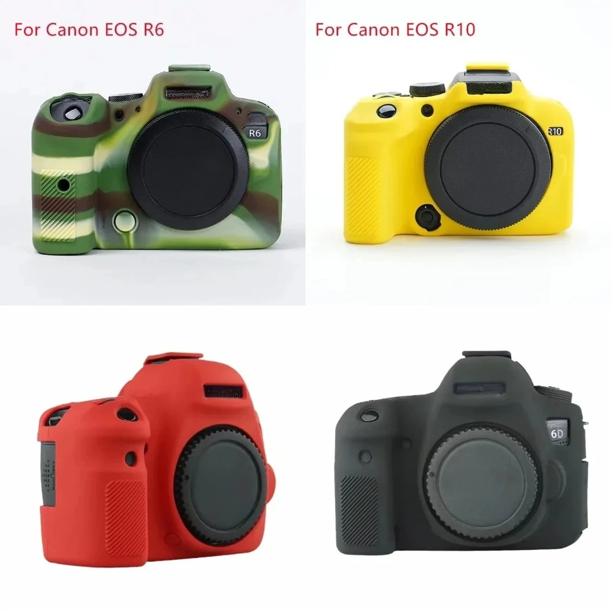 

For Canon EOS 5D Mark III IV 5D2 5D3 5D4 6DII 6D2 7DII 7D2 77D 600D 700D Anti-Slip Silicone Skin - Easy Grip & Protection