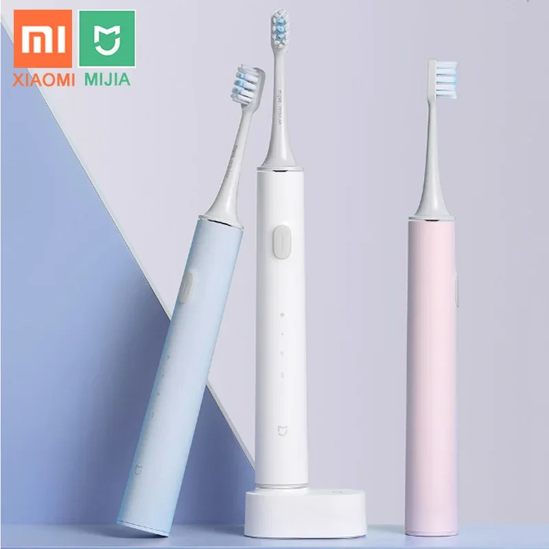 XIAOMI-MIJIA T500 e T300 Escova Elétrica, Escova Sonic Inteligente, Clareamento Ultrassônico, Vibrador Dentes, Higiene Oral Sem Fio Cleaner