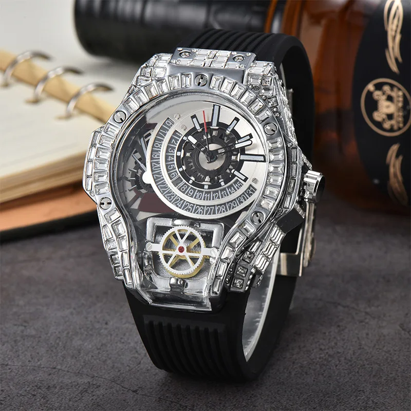 2024New Monster Mei Jason Stanson Same Diamond Fashion Large Dial Men's Watch Factory Direct Supply