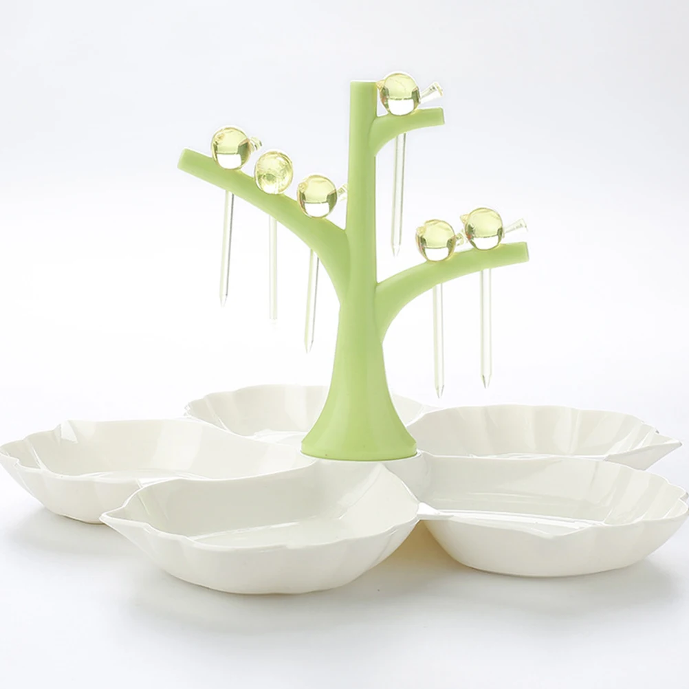 

Compartment Fruit Plate Tray Snack Storage Case Elegant Lightweight Food Serving Dish for Party Banquet Wedding Graduation