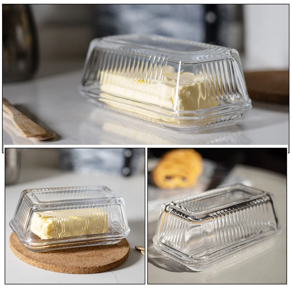 

1Pcs High-Quality Glass Plate Cheese Storage Holder Practical Multi-Functional for Parties Events Dessert Serving