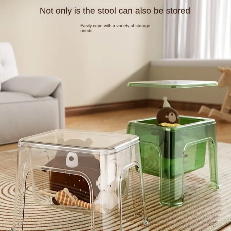 New thickened PET storage stool living room small stool household chair children storage stool simple plastic stool