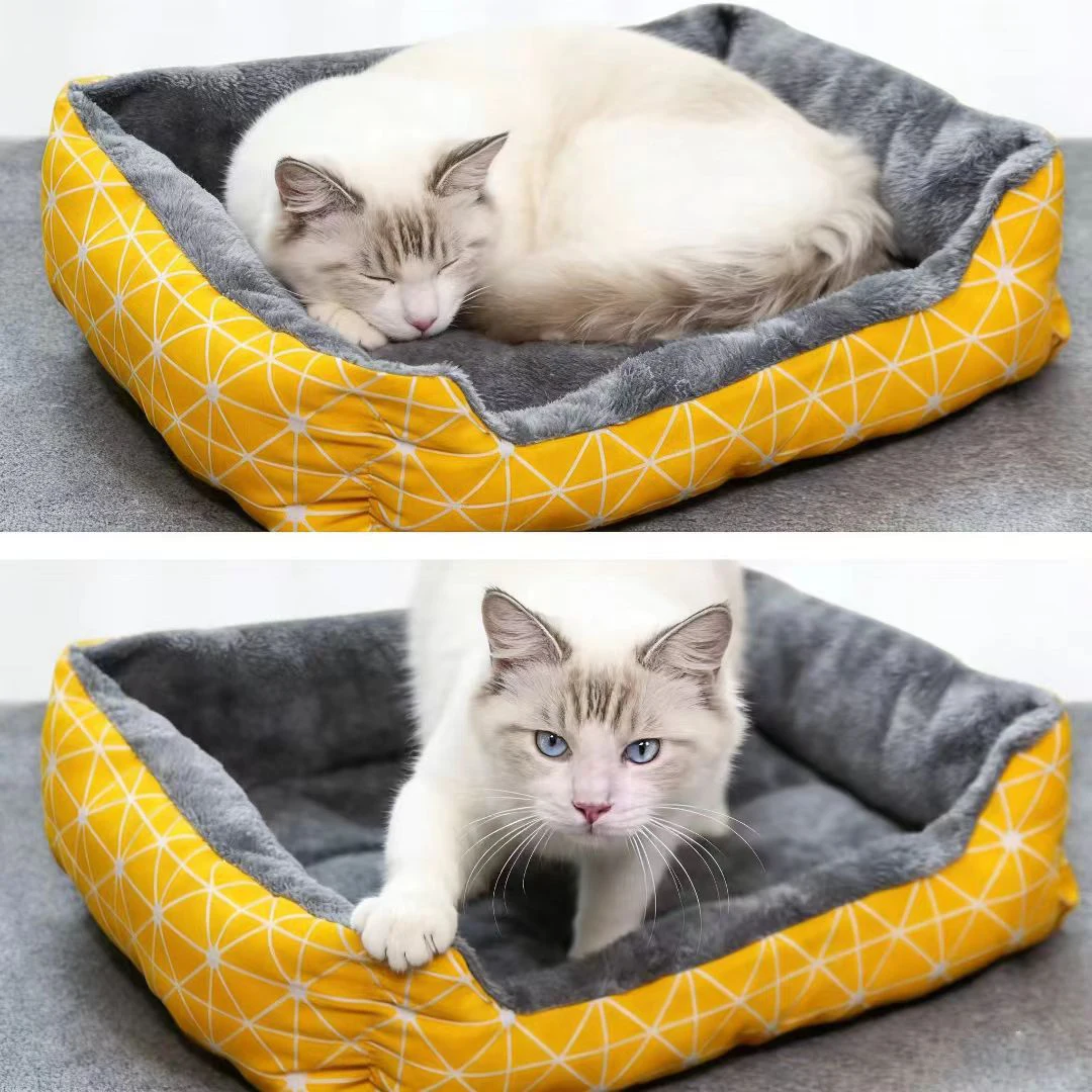 Camas cálidas suaves estampadas para perros, gatos, cachorros, gatitos - imagen 3