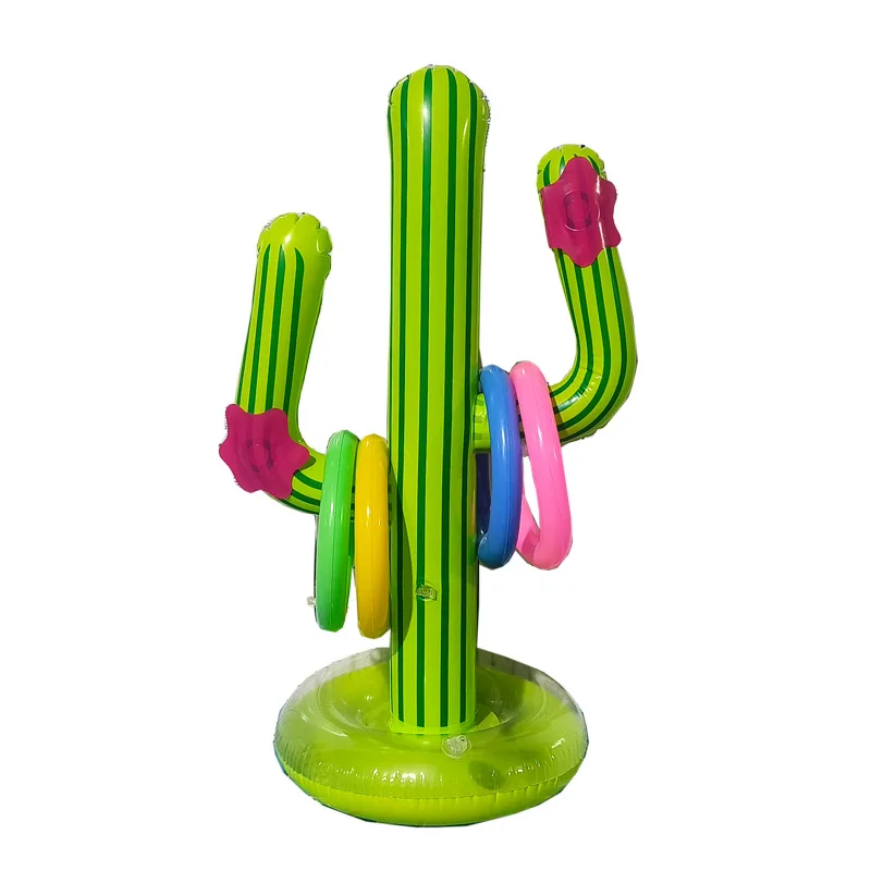 Kids Inflatable Cactus Throwing Circle Toys Creative Birthday Party Games Throwing Circle Toys Children's Interactive Game Toys