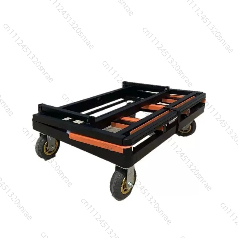 Foldable Retractable Door and Window Glass Cart Four-wheel Trolley Pulling Glass
