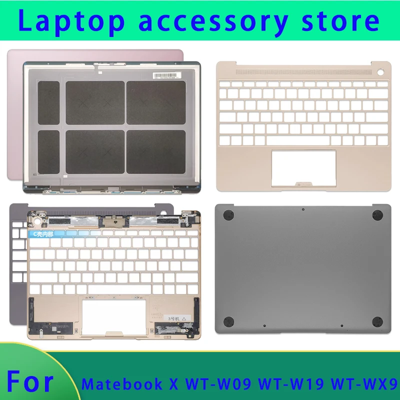

Оригинальный подходит для ноутбука Matebook X WT-W09 WT-W19 WT-WX9, задняя крышка ЖК-дисплея/ручной Т-образный нижний корпус, крышка петли сенсорной панели
