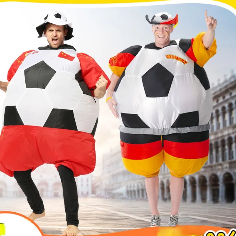 

Sport Competition National Atmosphere Props Football Cosplay Inflatable Costume Adult Halloween Festival Soccer Club Cheer Up