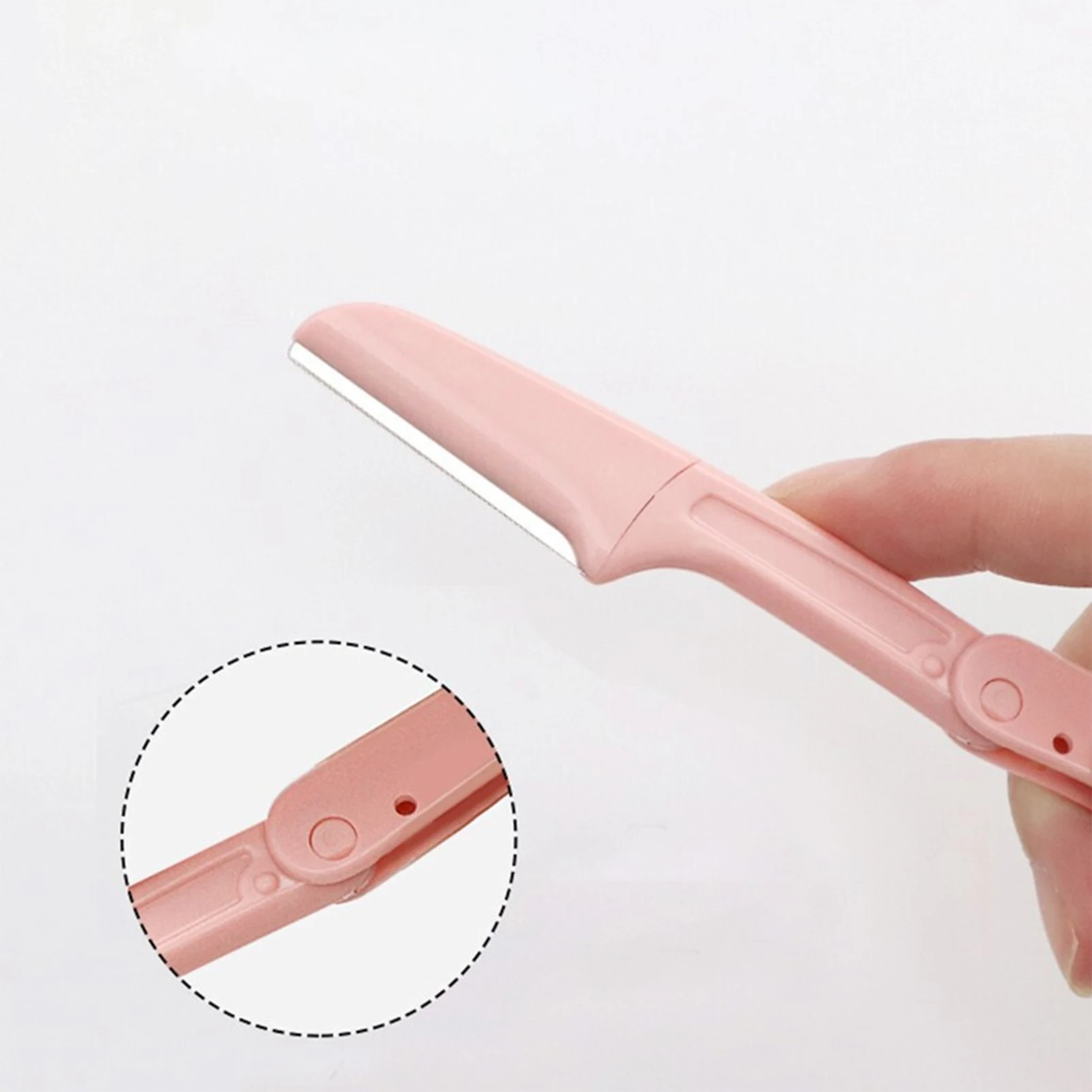 Tondeuse à sourcils pliante Portable de sécurité, indolore, pour le corps et le visage, couteau à gratter, adapté aux hommes et aux femmes, 3 pièces
