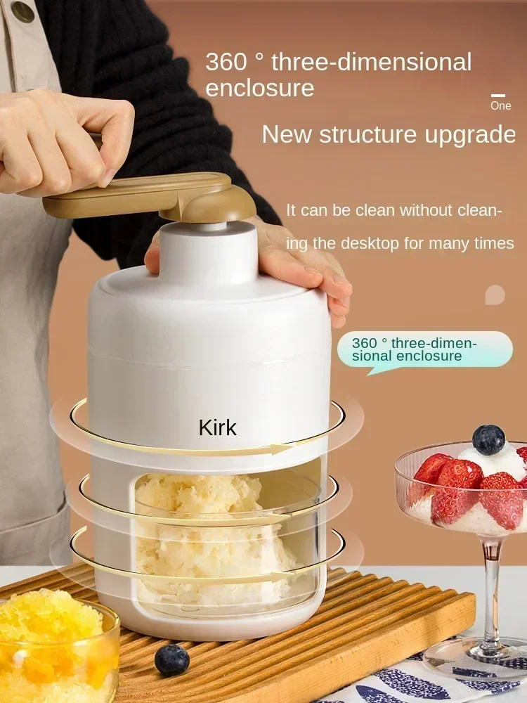 Keok Small Household Ice Shaver Machine with Powerful Motor for Slush Making at Home A