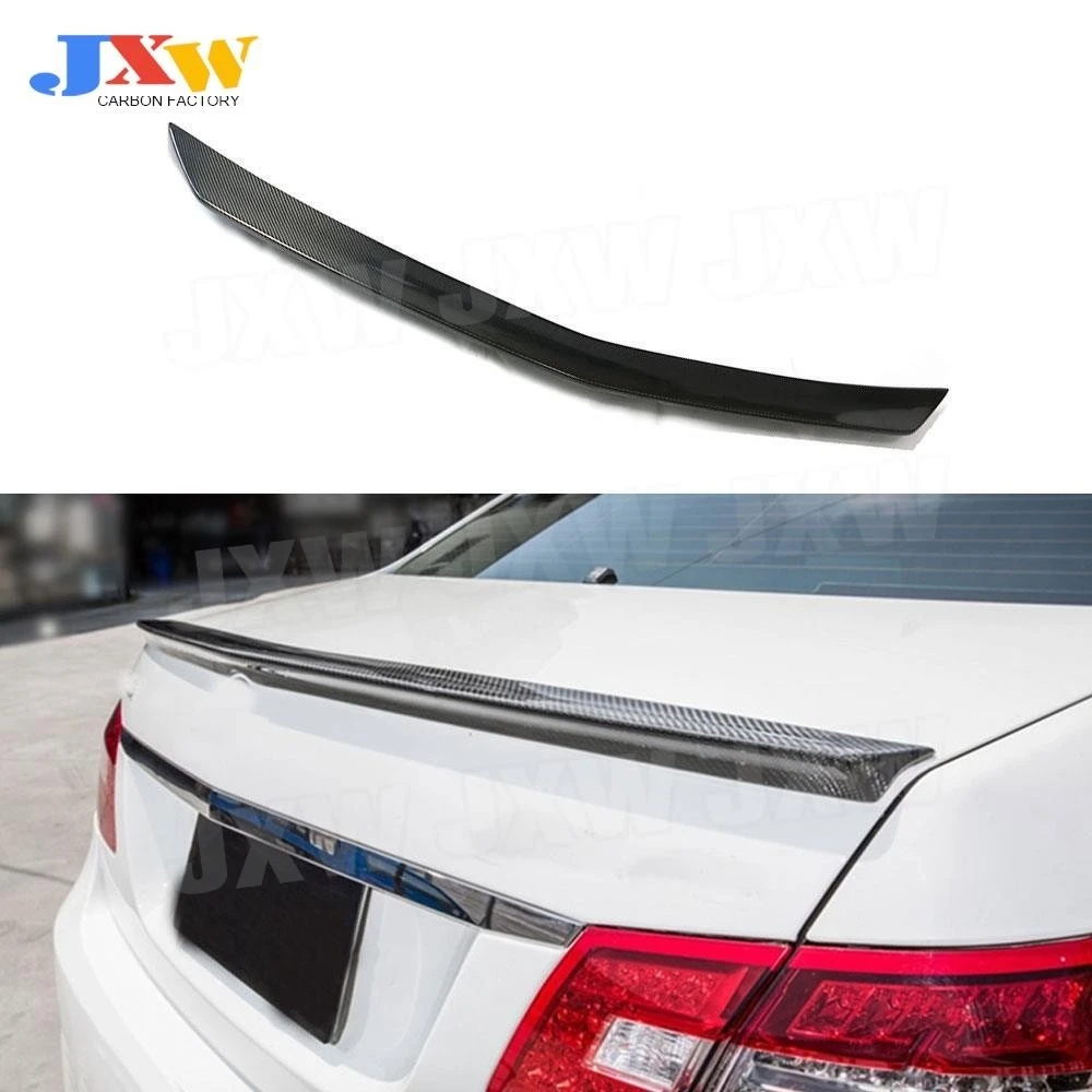 

Real Carbon Fiber Rear Spoiler Wings For Mercedes Benz E Class W212 E260 E300 2010-2016 Car Boot External Body Kits