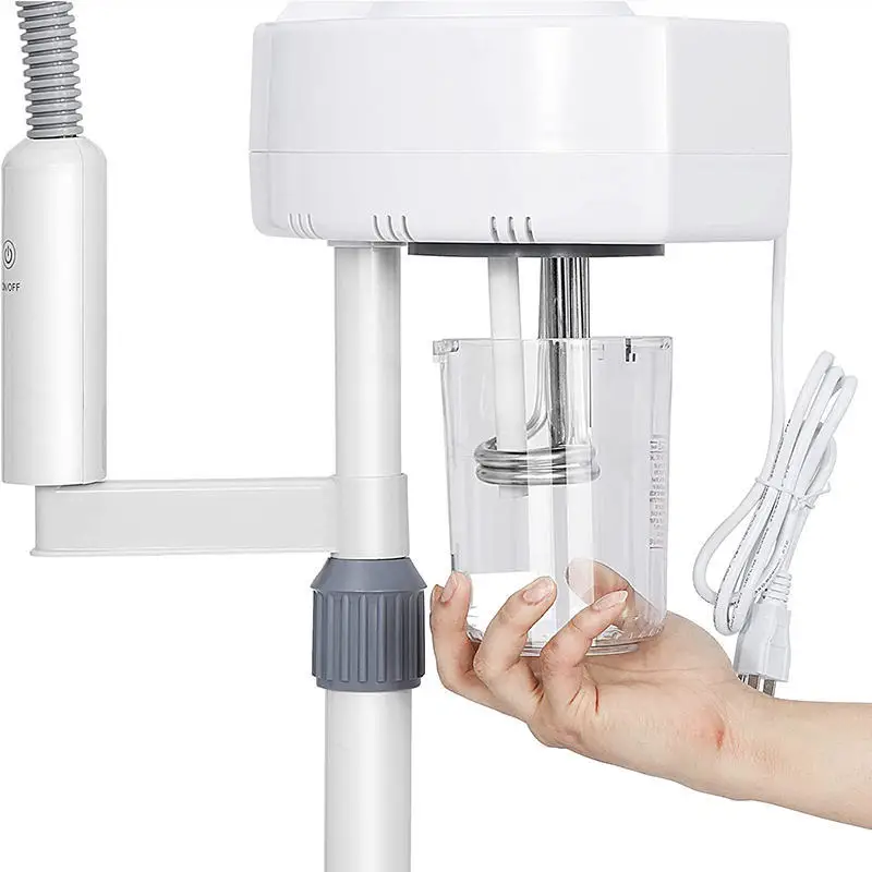 Salon Mist Sprayer with Convenient Magnifying Mirror Beauty Tattooing Light Single-Heat Facial Steamer Hydration Device