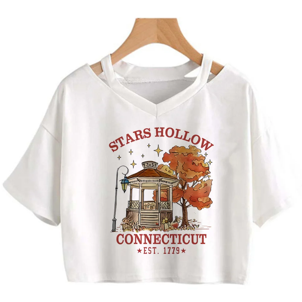 Gilmore Girls cyber y2k hippie  crop top girl streetwear  90s cyber y2k hippie t-shirts crop top