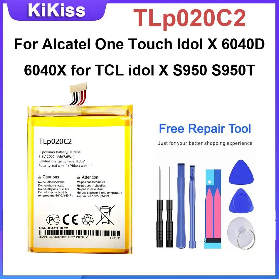 Mobile Phone Battery TLp020C2 For Alcatel One Touch Idol X 6040D 6040X for TCL idol X S950 S950T High-Performance Batteries - view 2