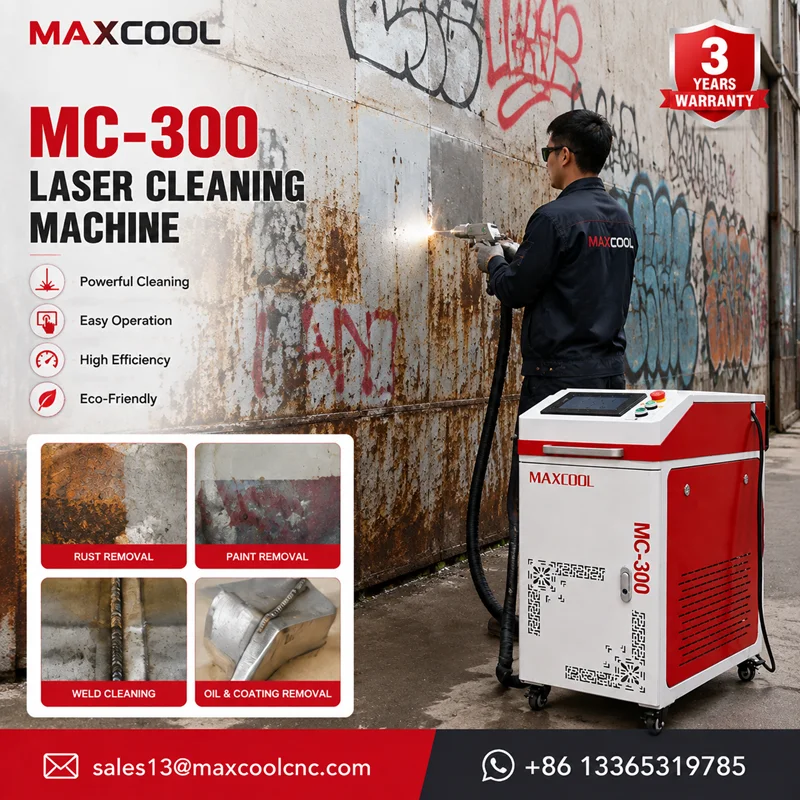 Portable Pulse Laser Cleaner 300W 500w MOPA Fiber Laser Cleaning Machine for Rust Removal Paint Removal Welding Seam Cleaning