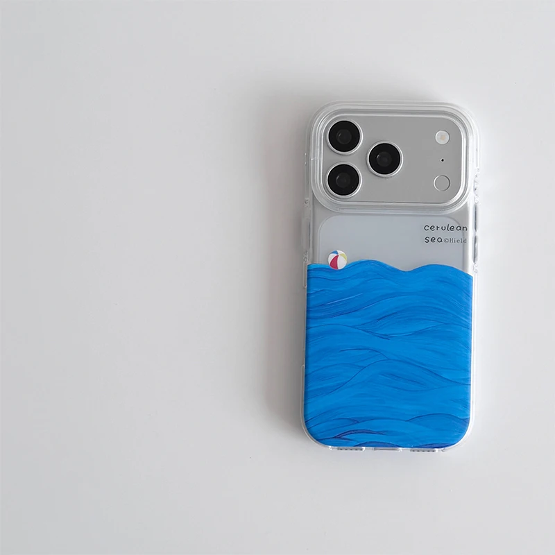 Oil Painting Texture of Sea Surface Phone Case For iPhone 17 Air 16 Pro Max 15 14 Plus 13 12 11 Shockproof Silicone Back Cover