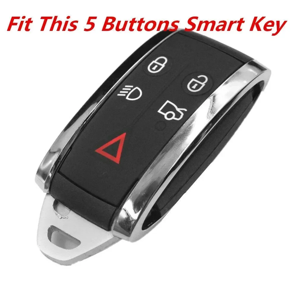 Accessories Key Case Key Chain Leather Parts Remote Replacement 5 Buttons Cover For JAGUAR XF XK XKR New Useful