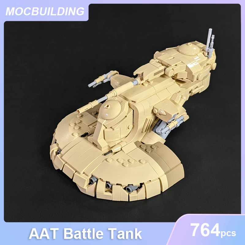 AAT Battle Tank Mini Scale Model MOC Building Blocks DIY Assemble Bricks Creative Educational Display Collection Xmas Toys Gifts