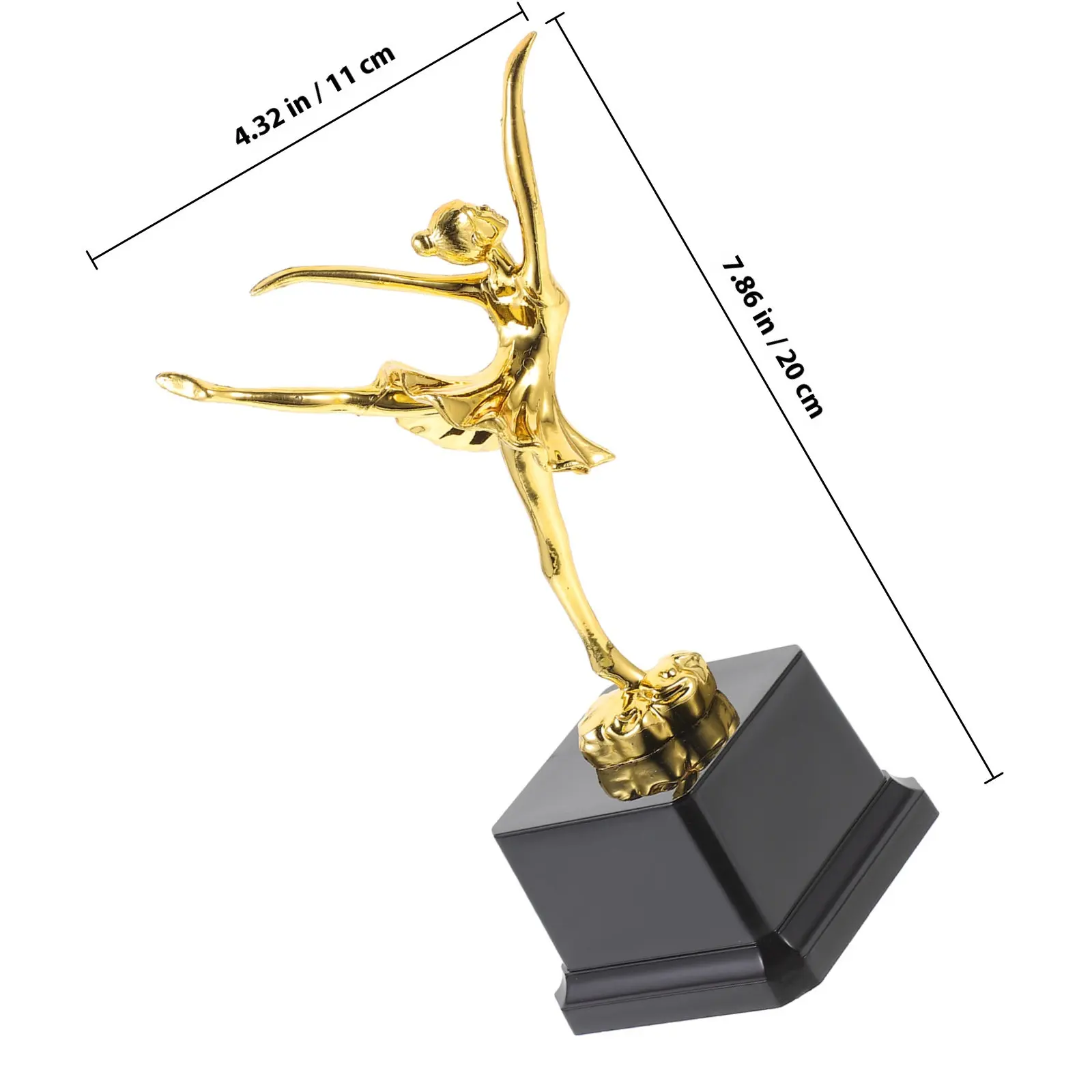 1pc Dance Trophy Award Delicate Ballet Dancer Shaped Trophy Cup For Teens Competition Party Event Prize Decorative Ornament