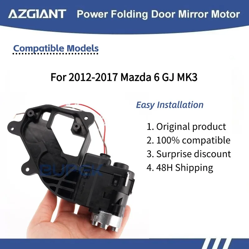 

AZGIANT Car Power Folding Mirror Motor Module for 2012-2017 Mazda 6 GJ MK3 Side Mirror Repair Parts