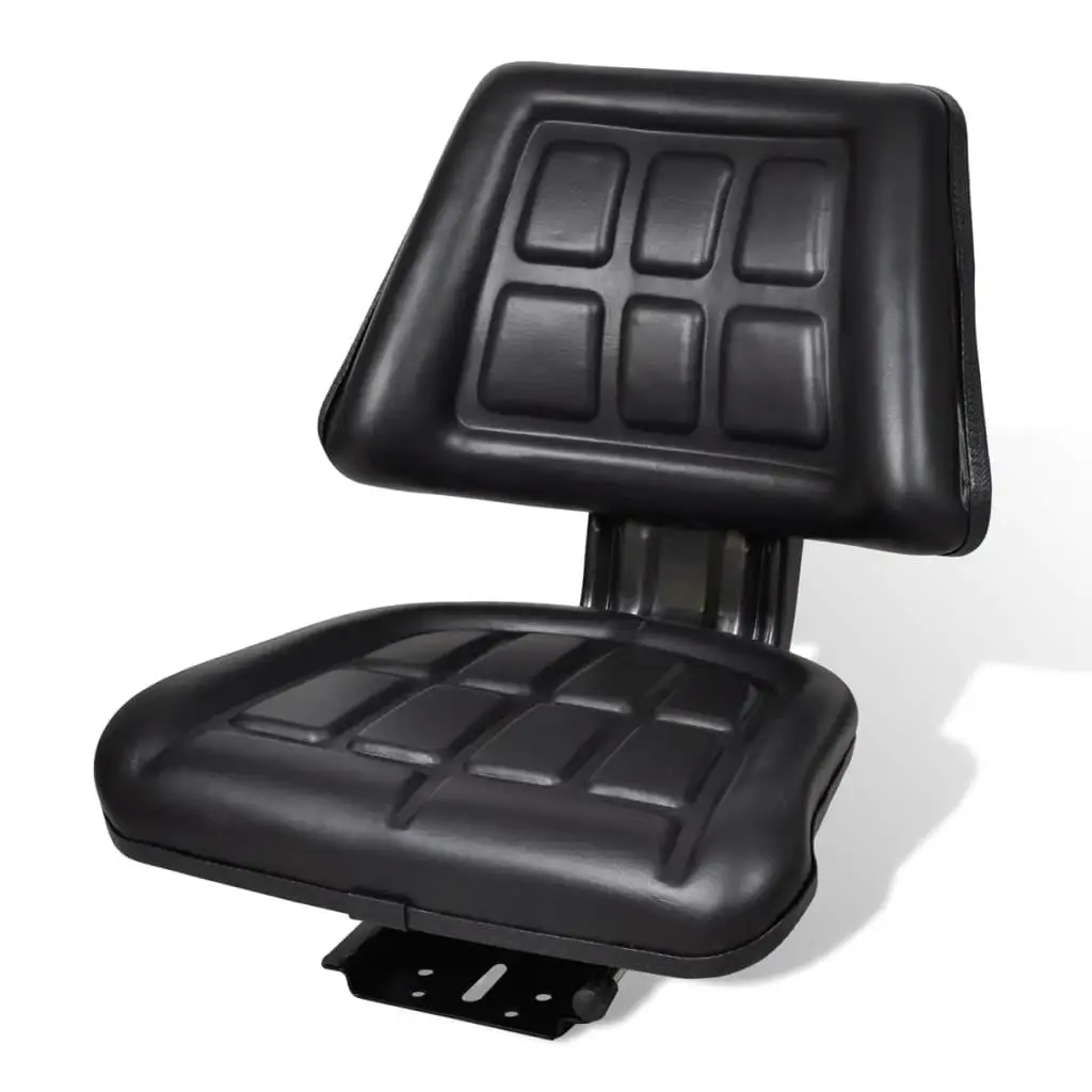 Ergonomic Black Tractor for SEAT with Backrest for Comfort & Support - Heavy-Duty Design