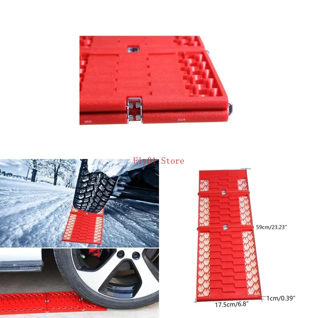 Tire Traction Device for Snow Mud Sand Trucks Large SUVs Set of 2 Easy to Install Get Unstuck Fast Mat Chain Alternative