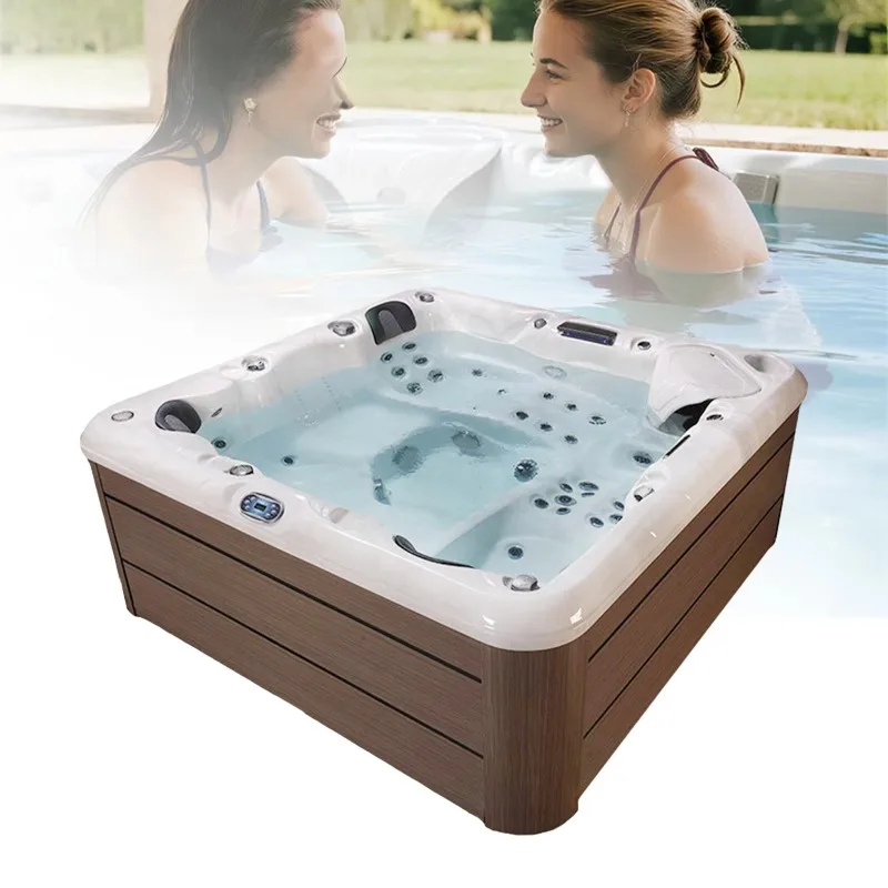 

Luxury Family 5 Person whirlpool Spa Tubs Outdoor Spa Hot Tub CE Approved Jacuzzier Spa with Bluetooth Speaker LED Light