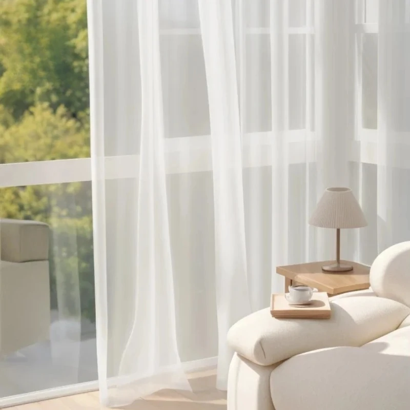 ستائر شفافة بيضاء من الدرجة المعماري لغرفة المعيشة وغرفة النوم ونافذة ديكور الفوال - تحكم دقيق في الإضاءة للنوافذ البسيطة #2