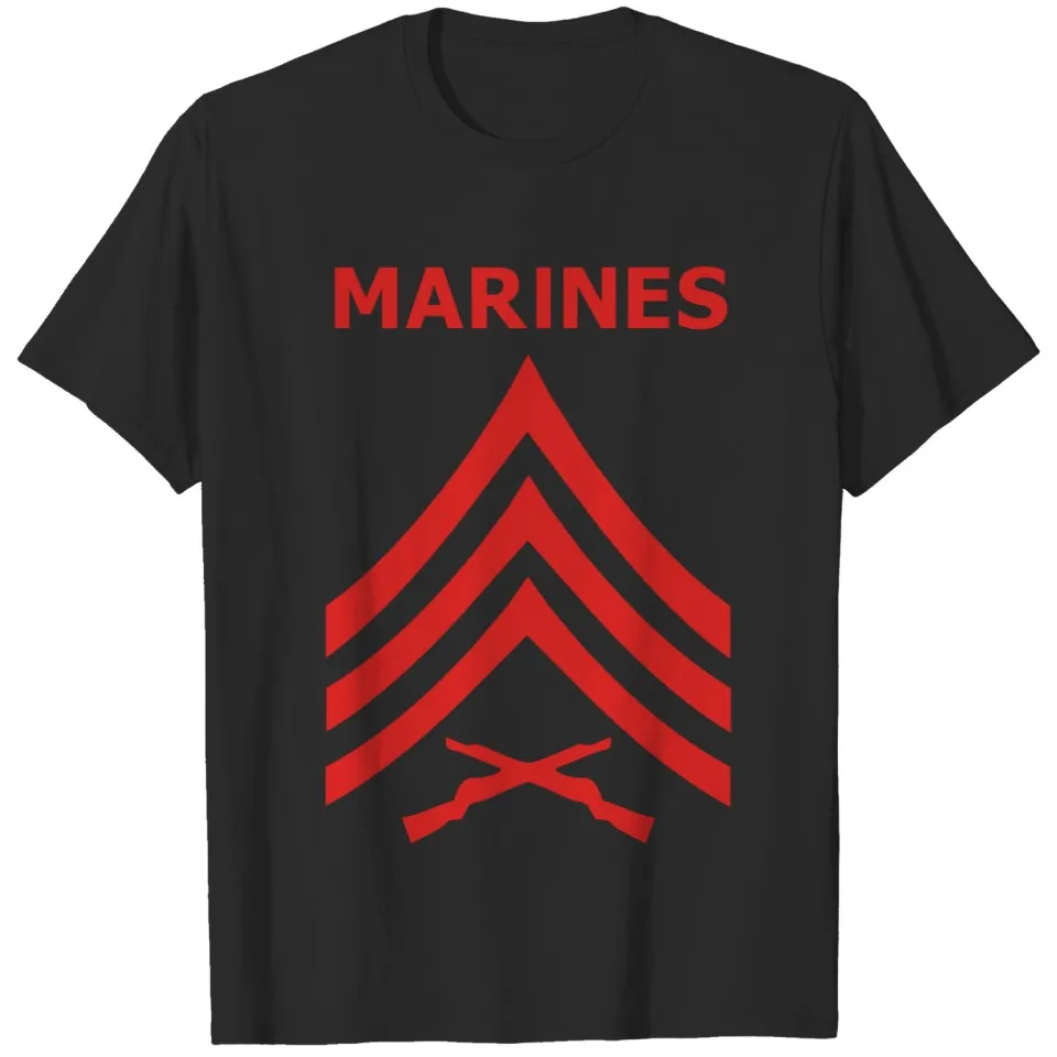 Marines Sergeant, eushirt.com T-shirt Women And Men Short-Sleeve O-neck Cool Style