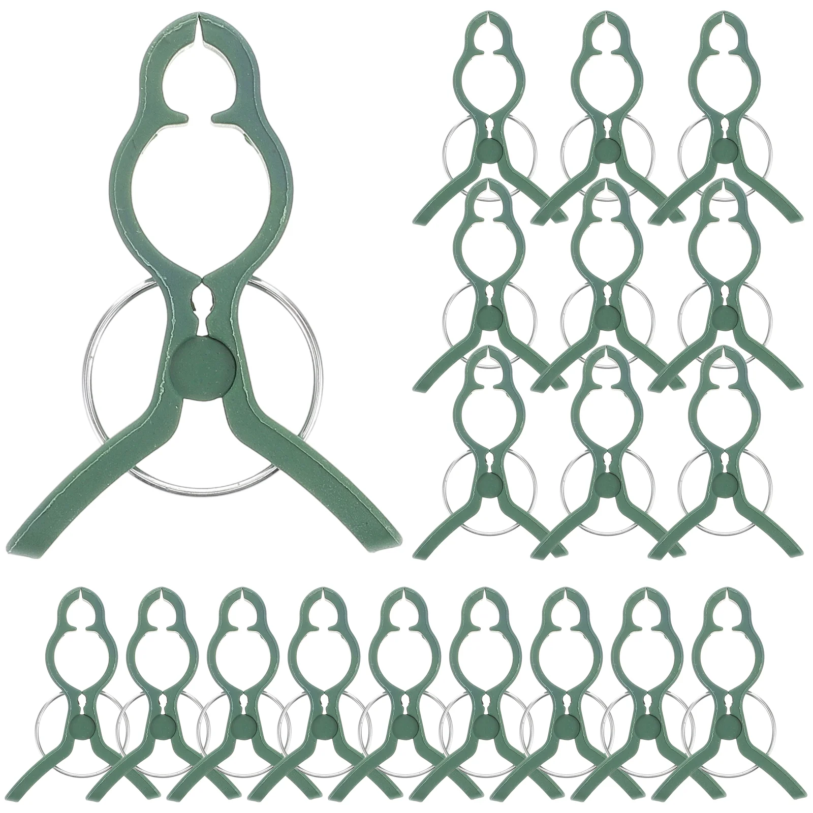 50 Pcs Plant Clips for Climbing Plants Garden Phalaenopsis Green Plastic Vegetable Vine Miss