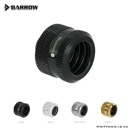 

BARROW G1/4 "12x16 мм разъем для жесткой трубки, ручной компрессионный поворотный фитинг, черный/серебристый/белый/золотой, TIKN-K16 V4